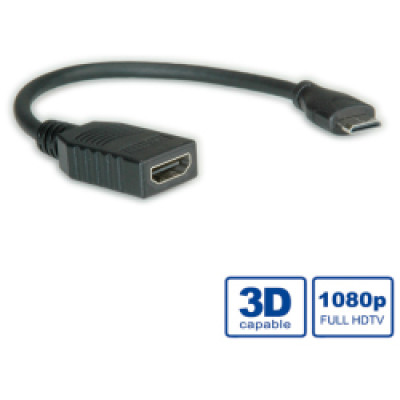 Kabel HDMI High Speed sa mrežom,  A (F) - C (M) (mini), 0.15m